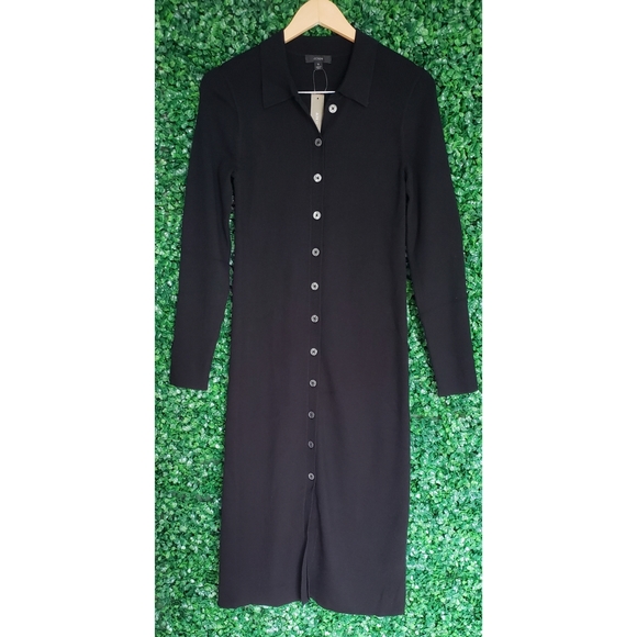 J. Crew Black Long Sleeve Dress - Picture 7 of 8